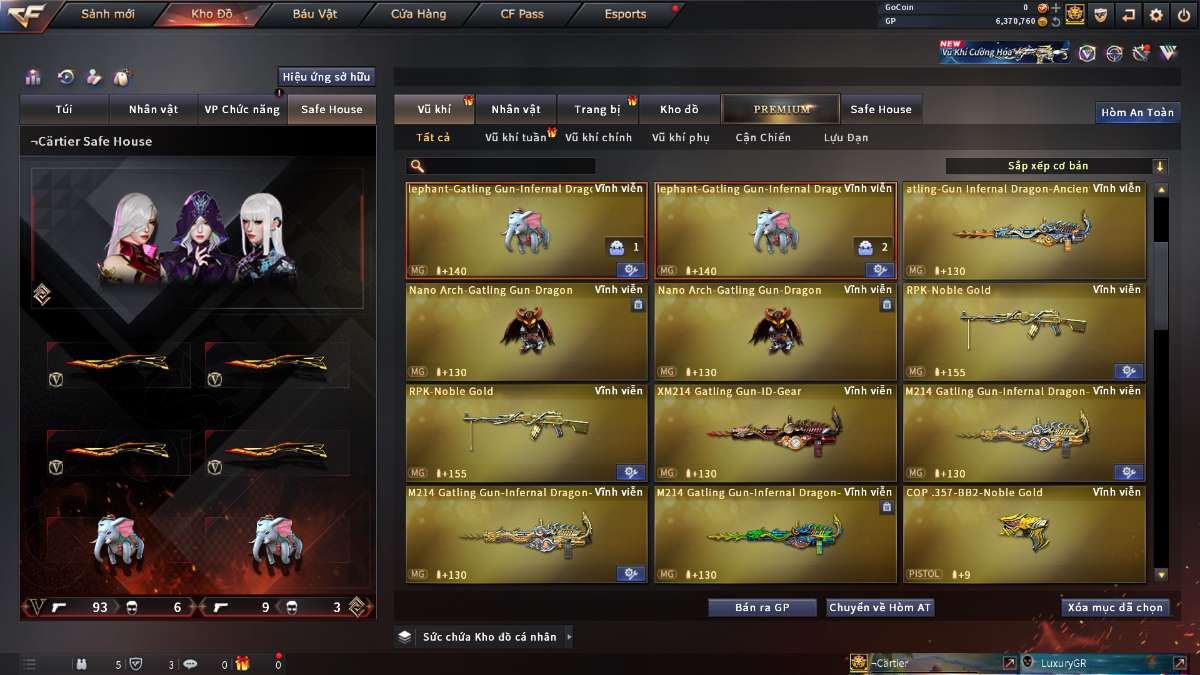 shop acc cf uy tin gia re